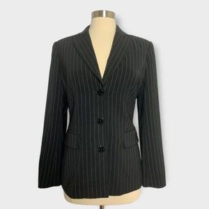 VEIN Size 6 Black Pin Stripe Blazer